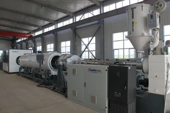 Automatic HDPE Outer Jacket Vacuum Calibrating HDPE Insulation Pipe Production Line 